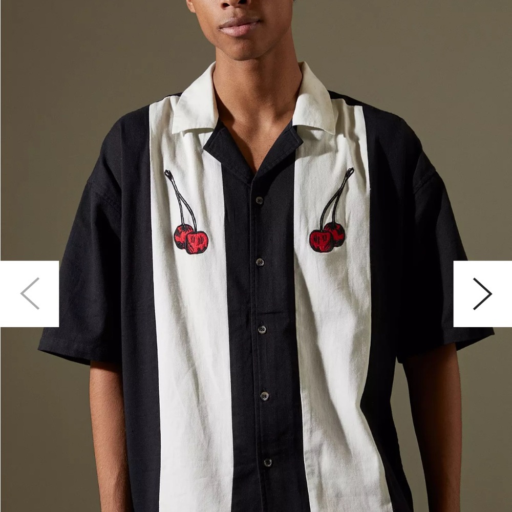 Urban Outfitters Black and White Cherry Shirt